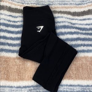 gymshark black cropped leggings extra small